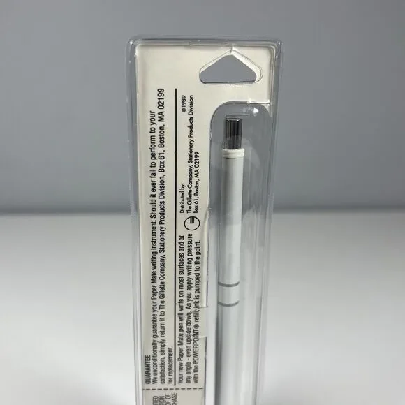 PAPER MATE Limited Edition Ball Pen Pearlescent White Japan Made 1980's Rare NEW - Picture 9 of 9